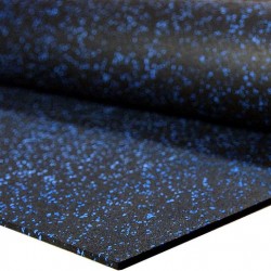 Caucho Gimnasio 6mm Negro Azul Extra EPDM