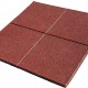 Loseta Caucho Rojo 500x500 Pavimento Infantil