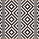 Alfombra PVC Rayas y Rombos Negro 