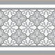 Alfombra PVC Flor Azul Cenefa
