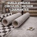 Suelo Vinílico Círculos Checker y Diamantes 1 mm